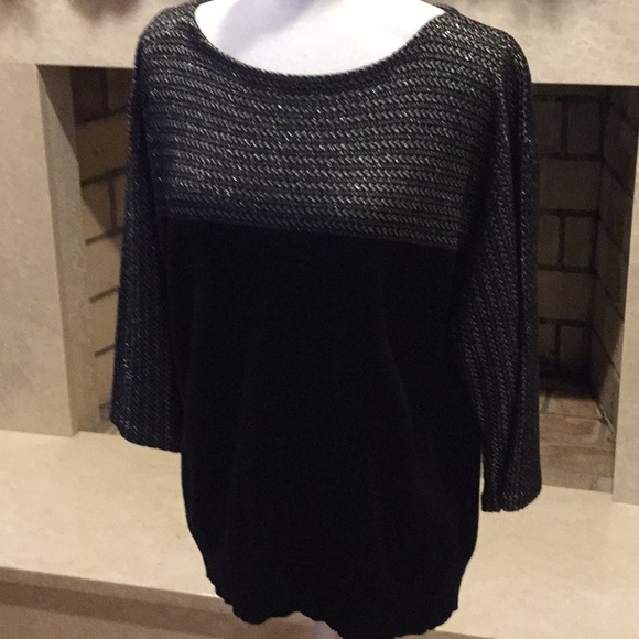 Beautiful Black & Silver Ralph Lauren Sweater-SZ L - Picture 4 of 8